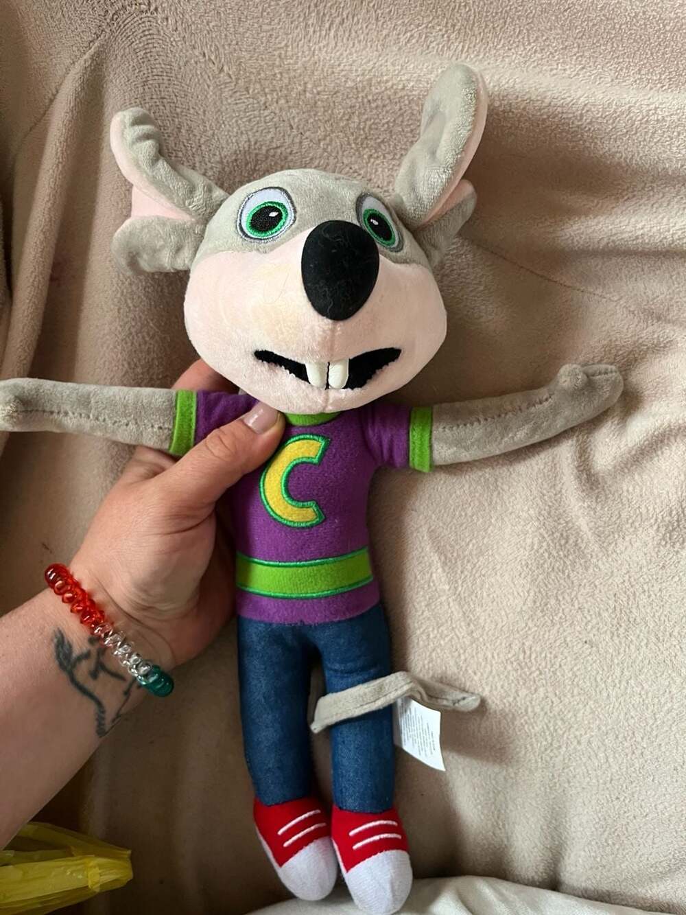 Chuck E. Cheese Plush Toy 10 Inch Stuffed Animal